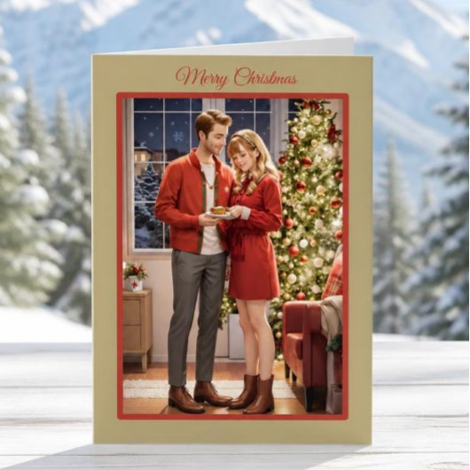 Carte de Noël pour jeunes mariés