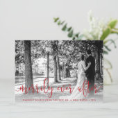 Carte de Noël pour jeunes mariés avec remerciement (Debout devant)