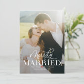 Carte de Noël pour jeunes mariés de mariage heureu (Debout devant)