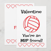 Carte de Noël pour la classe de volley-ball MVP Ki (Devant / Derrière)