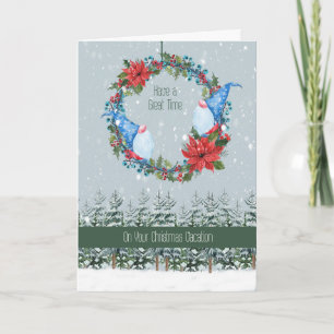 Carte de Noël pour la famille en vacances