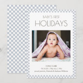 Carte de Noël pour la première fête de bébé (Devant / Derrière)