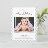 Carte de Noël pour la première fête de bébé (Debout devant)