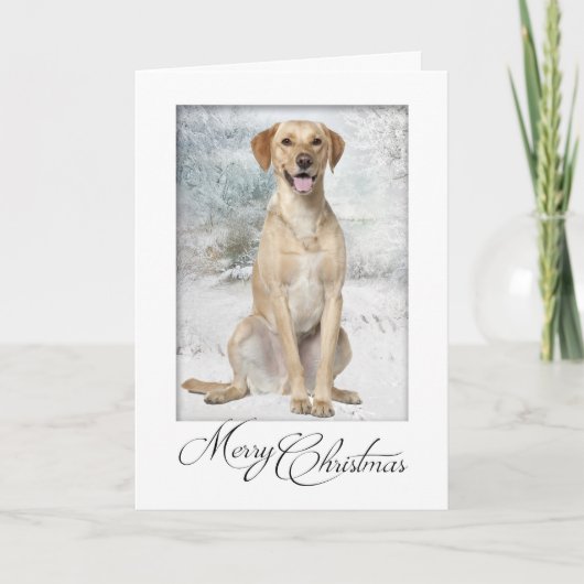 Carte de Noël pour Labrador Retriever Jaune (Devant)