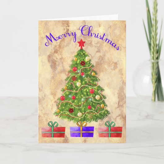 Carte de Noël pour l'arbre-soeur et les cadeaux (Devant)