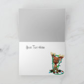 Carte de Noël pour le cadre photo Cute Reindeer (Intérieur)