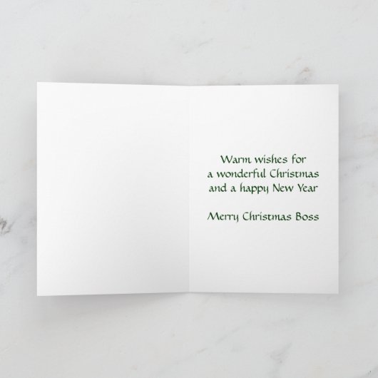 Carte de Noël pour le chef (Intérieur)