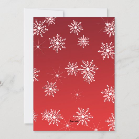 Carte de Noël pour le flocon de neige à long chien (Dos)