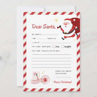 Carte de Noël pour le Père Noël