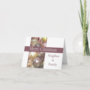 Carte de Noël pour le voisin et la famille