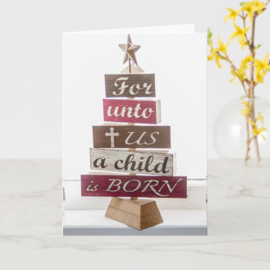 Carte de Noël pour l'Enfant Né Écriture (Fleur jaune)