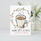 Carte de Noël pour les amateurs de thé (Debout devant)