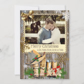 Carte de Noël pour les bottes de cowboy du pays et (Devant)