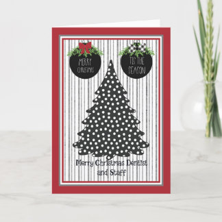 Carte de Noël pour les dentistes et le personnel