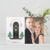 Carte de Noël pour les fêtes à la maison (Debout devant)