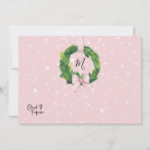 Carte de Noël pour les fêtes de fin d'année à la m (Dos)