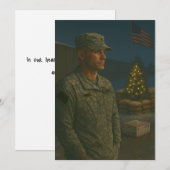 Carte de Noël pour les militaires en mission Vous (Devant / Derrière)