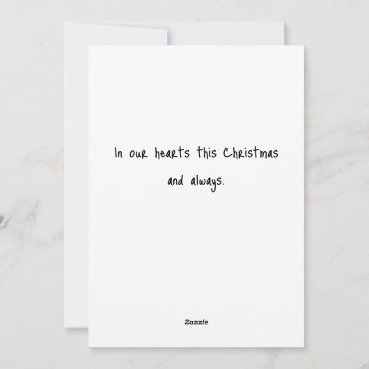 Carte de Noël pour les militaires en souvenir de v (Dos)