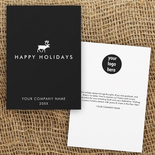 Carte de Noël pour les rennes d'entreprise moderne