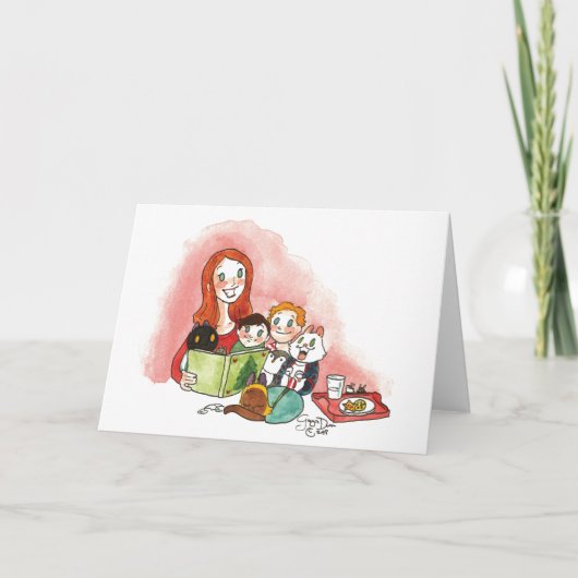 Carte de Noël pour l'heure du conte (Devant)