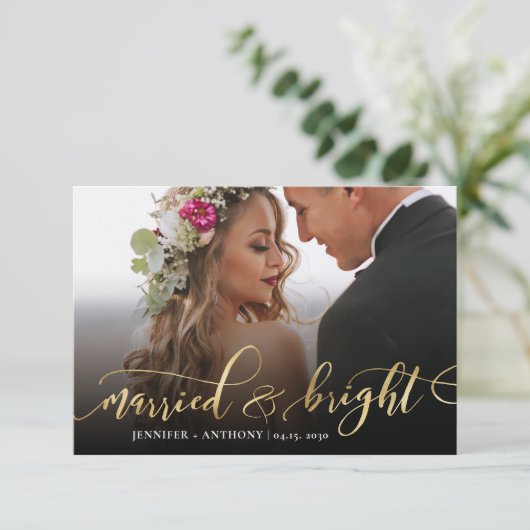 Carte de Noël pour mariés et jeunes mariés (Debout devant)