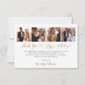 Carte de Noël pour mariés et jeunes mariés (Dos)