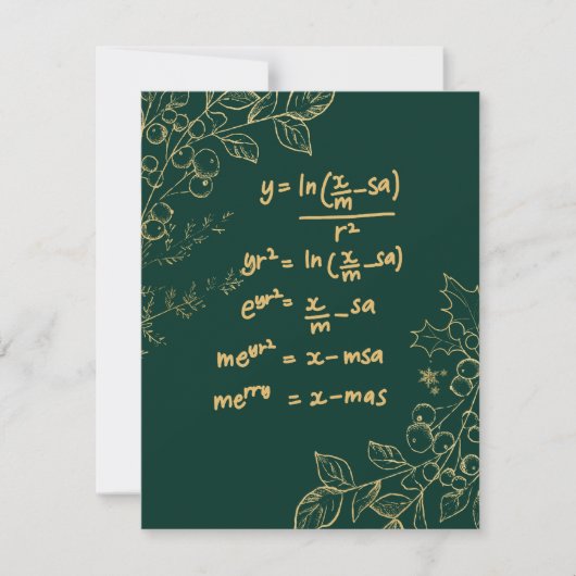 Carte de Noël pour mathématicien (Devant)