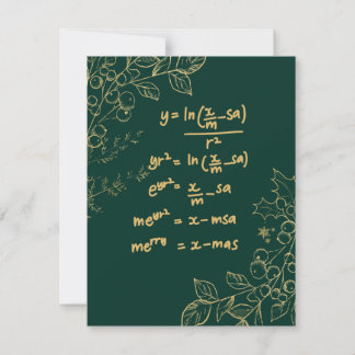 Carte de Noël pour mathématicien