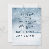 Carte de Noël pour mathématicien (scène enneigée) (Devant)