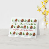 Carte de Noël pour petite entreprise à domicile - (Fleur jaune)