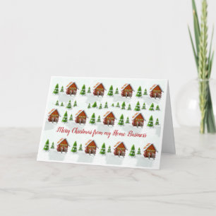 Carte de Noël pour petite entreprise à domicile -