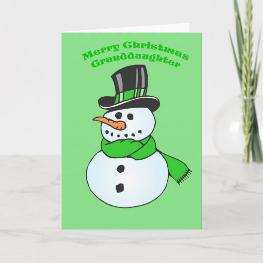 Carte de Noël pour petite-fille (Devant)