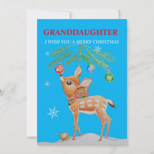 Carte de Noël pour petite-fille (Devant)