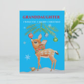 Carte de Noël pour petite-fille (Debout devant)