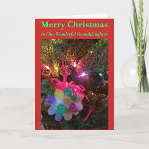 Carte de Noël pour petite-fille Bonbons Chutes