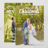 Carte de Noël pour petite Noël de mariage (Devant / Derrière)