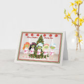 Carte de Noël pour Salon de Beauté (Fleur jaune)