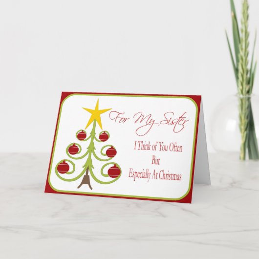 Carte de Noël pour Soeur (Devant)