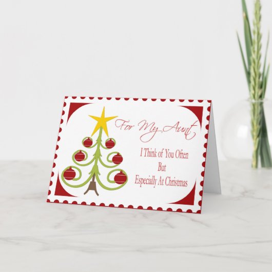 Carte de Noël pour tante (Devant)