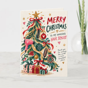 Carte de Noël pour un coiffeur incroyable