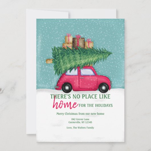 Carte de Noël pour un déménagement (Devant)