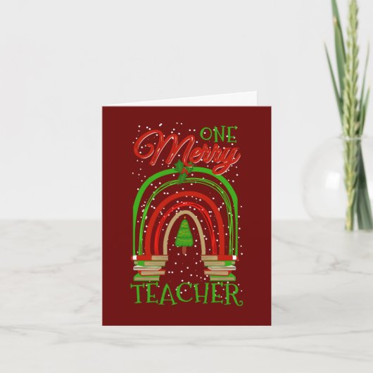 Carte de Noël pour un Enseignant Joyeux sur Mesure (Devant)