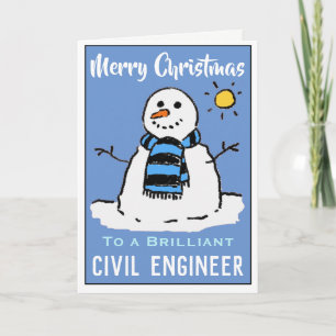 Carte de Noël pour un ingénieur civil