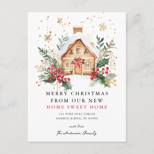Carte de Noël pour une nouvelle maison (Devant)