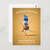 Carte de Noël pour Verseau (Devant / Derrière)