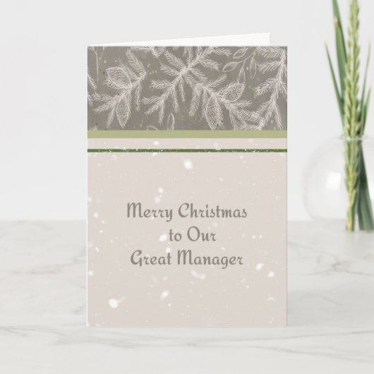 Carte de Noël pour votre excellent manager (Devant)