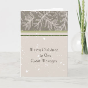 Carte de Noël pour votre grand gestionnaire