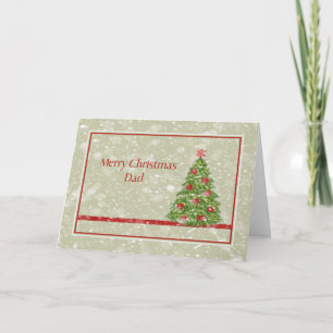 Carte de Noël pour votre père avec arbre