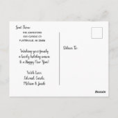 Carte de Noël pour vous souhaiter la paix, l'amour (Dos)