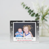 Carte de Noël pour vous souhaiter la paix, l'amour (Debout devant)